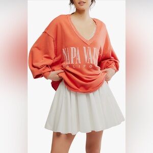 Free people we the free Venice oversided cotton blend graphic Napa sweatshirt XS